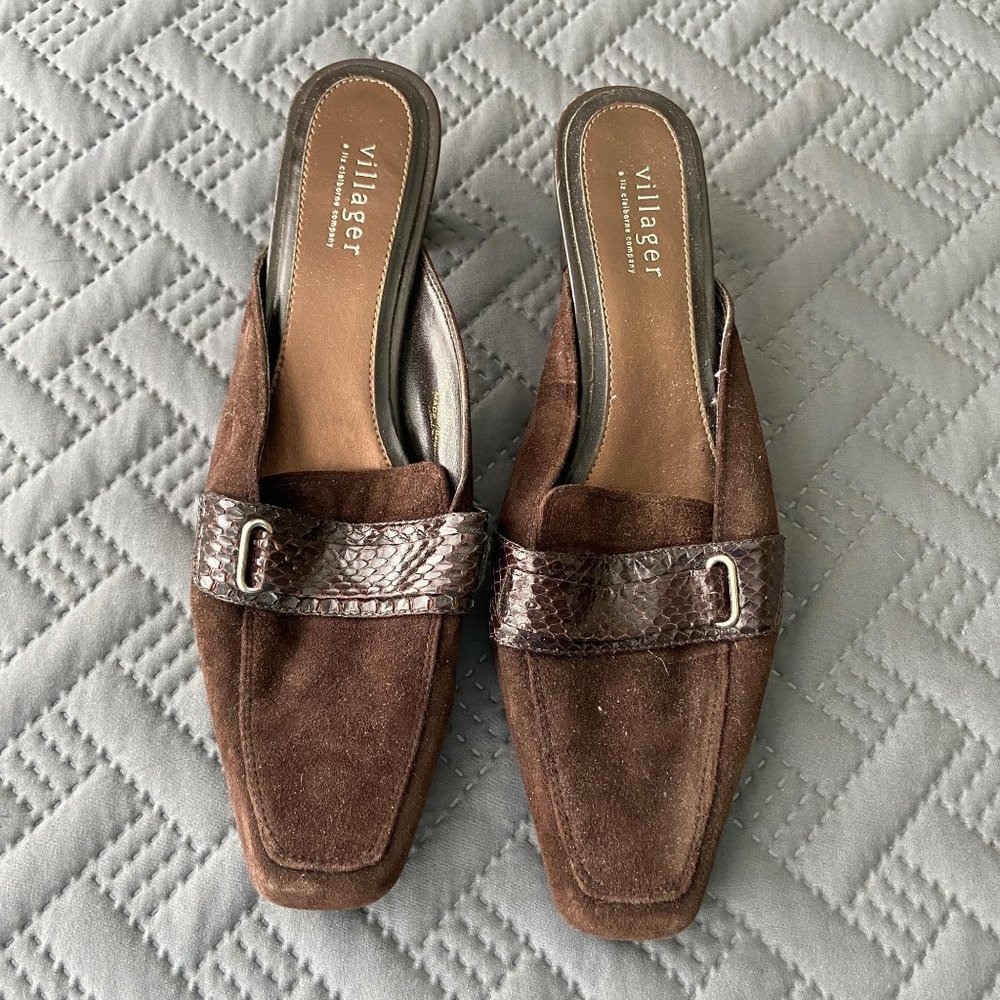 Villager by Liz Claiborne Women's Low Heal Brown L